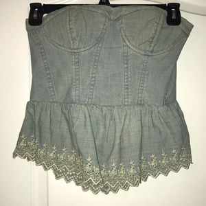 DENIM RALPH LAUREN CORSET TOP